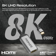 Load image into Gallery viewer, PROMATE 8K 60Hz CrystalClarity USB C to HDMI Adapter
