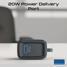 Load image into Gallery viewer, Promate Pocket Fast Charging Power Bank 5000mah with Foldable USB-C Connector and Lightning Cable
