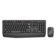 Load image into Gallery viewer, Promate Ergonomic wireless Multimedia keyborad plam resta Arabic/english
