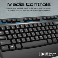 Load image into Gallery viewer, Promate Ergonomic wireless Multimedia keyborad plam resta Arabic/english
