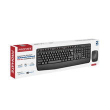 Load image into Gallery viewer, Promate Ergonomic wireless Multimedia keyborad plam resta Arabic/english
