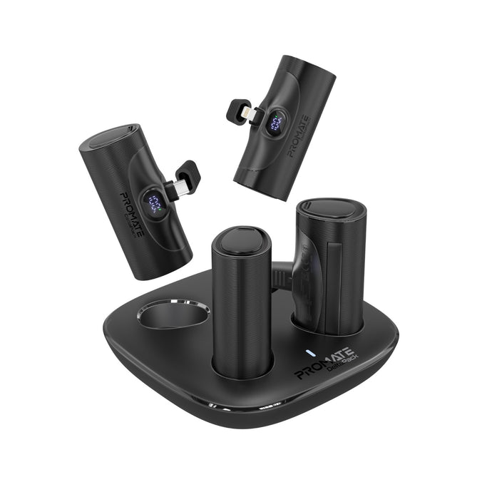Promate 4-Piece Power Bank Kit includes four compact and portable chargers