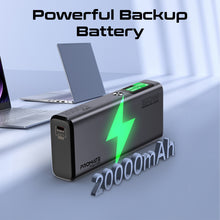 Load image into Gallery viewer, promate Aluminum crafted power delivery power bank tft lcd screen 130W 20000 mAh
