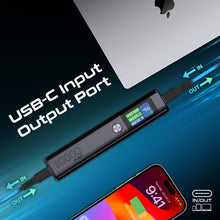 Load image into Gallery viewer, promate Aluminum crafted power delivery power bank tft lcd screen 130W 20000 mAh
