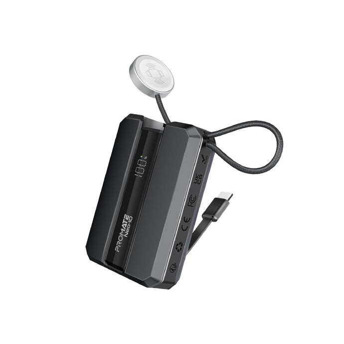 Promate Power bank For phone and apple watch 30w ultra-fast charger