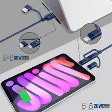 Load image into Gallery viewer, PROMATE 6-in-1 Hybrid Multi-Connector cable for Charging &amp; Data Transfer
