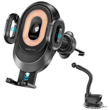 Load image into Gallery viewer, Promate 15W Transparent Auto Clamping Car Wireless Charging Mount
