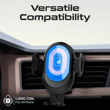 Load image into Gallery viewer, Promate 15W Transparent Auto Clamping Car Wireless Charging Mount
