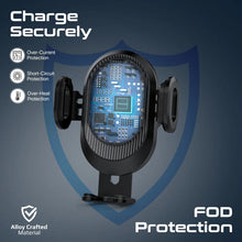 Load image into Gallery viewer, Promate 15W Transparent Auto Clamping Car Wireless Charging Mount
