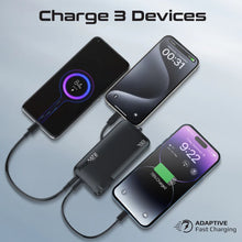 Load image into Gallery viewer, Promate Ultra-compact-Fast Charging Power Bank with AC Charger &amp; Built-In USB-C Cable
