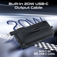 Load image into Gallery viewer, Promate Ultra-compact-Fast Charging Power Bank with AC Charger &amp; Built-In USB-C Cable
