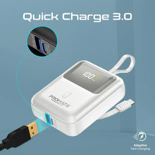 Load image into Gallery viewer, Promate Power Bank 35w Super Speed Built In Usb-c 10000mah

