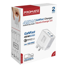 Load image into Gallery viewer, PROMATE 45W Power Delivery GaNFast™ Charger with Quick Charge 3.0
