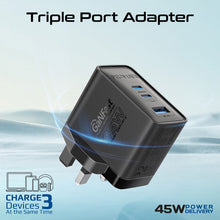 Load image into Gallery viewer, PROMATE 45W Power Delivery GaNFast™ Charger with Quick Charge 3.0
