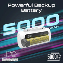 Load image into Gallery viewer, Promate Ultra-Compact Fast Charging Power Bank with Dual foldable USB-C™ &amp; Lightning Connectors
