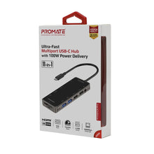 Load image into Gallery viewer, PROMATE 11 IN 1 Ultra-fast Multiport Usb-c Hub With 100w Power Delivery
