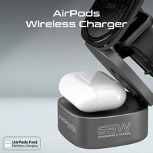 Load image into Gallery viewer, Promate 65W GaNFast™ Foldable MagSafe Compatible Wireless Charging Station
