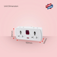 Load image into Gallery viewer, Samra Plus Universal 2-Way Socket Adapter with 13A Capacity and Surge Protection
