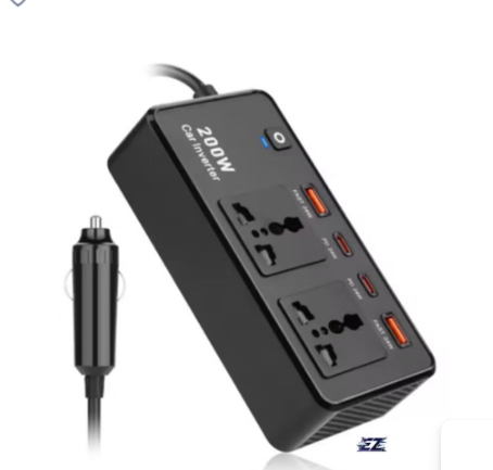 Power Inverter Car Adapter 200W – 12V to 220V