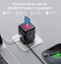 Load image into Gallery viewer, Promate GaNFast charging Adapter Retractable USB-C Cable 65w

