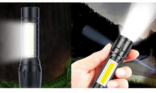 Load image into Gallery viewer, LED Bright flashlight  rechargeable via USB port.
