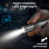 Load image into Gallery viewer, All-in-One Emergency Rescue Tool with Hammer, Seatbelt Cutter &amp; LED Light
