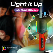 Load image into Gallery viewer, promate 5in1 wireless karaokw microphone &amp; speaker with dynamic rgb lights
