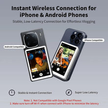 Load image into Gallery viewer, Magnetic LCD Screen Video Selfie Screen Magnetic Phone Screen Selfie Monitor Screen whaite

