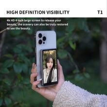 Load image into Gallery viewer, Magnetic LCD Screen Video Selfie Screen Magnetic Phone Screen Selfie Monitor Screen whaite
