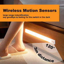 Load image into Gallery viewer, Wireless Rechargeable LED Night Lights Smart Body Sensor Light Strip for Kitchen Wardrobe

