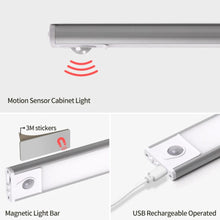 Load image into Gallery viewer, Wireless Rechargeable LED Night Lights Smart Body Sensor Light Strip for Kitchen Wardrobe
