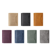 Load image into Gallery viewer, Simple Foldable PU Leather Credit Card Holder for iPhone Solid Magnetic Phone Wallet
