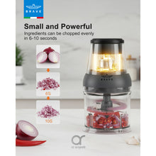 Load image into Gallery viewer, BRAVE Mini Electric Food Chopper 500ml 400W Motor with 4 Blades
