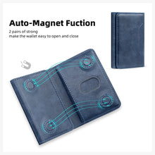 Load image into Gallery viewer, Simple Foldable PU Leather Credit Card Holder for iPhone Solid Magnetic Phone Wallet

