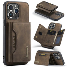 Load image into Gallery viewer, Simple Foldable PU Leather Credit Card Holder for iPhone Solid Magnetic Phone Wallet
