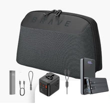 Load image into Gallery viewer, Brave Travel Bag, Electronic Organizer Storage Bag Includes Power Bank, Charger and Charging Cable
