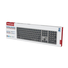 Load image into Gallery viewer, promate A full-size wireless keyboard with slim, quiet keys for typing, supporting Bluetooth
