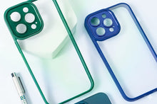 Load image into Gallery viewer, Clear silicone cover colored edges for iphone
