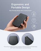 Load image into Gallery viewer, Anker Mago Power Bank, Ultra Slim 10,000mAh Portable Magnetic Charger, Qi2 Certified, 15W Super Fast Battery, MagSafe Compatible
