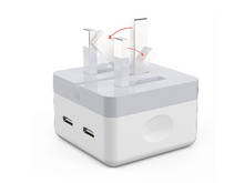Load image into Gallery viewer, Saafo Travel Adapter 50W With 2 Port Usb-C
