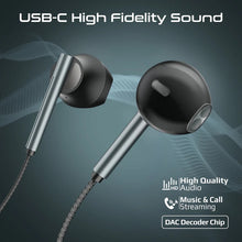 Load image into Gallery viewer, promate High Fidelity USB-C ENC Stereo Wired Earphone
