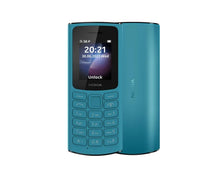 Load image into Gallery viewer, Nokia 105 4G phone with long-lasting battery, dual SIM cards and 128 MB storage capacity
