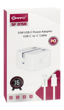 Load image into Gallery viewer, Saafo 35W USB-C Power Adaptor with USB-C to USB-C Cable - White

