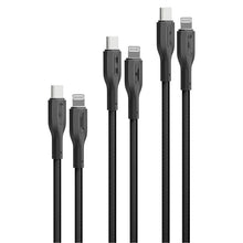 Load image into Gallery viewer, promate 3Pcs High Tensile Strength 27W USB-C to Lightning Cable Kit
