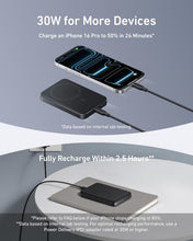 Load image into Gallery viewer, Anker Mago Power Bank, Ultra Slim 10,000mAh Portable Magnetic Charger, Qi2 Certified, 15W Super Fast Battery, MagSafe Compatible
