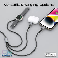 Load image into Gallery viewer, Promate 5-in-1 Multi-Connector Cable for Charging &amp; Data Transfer with Apple Watch Charger
