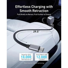 Load image into Gallery viewer, Anker 75W USB-C Car Charger with Built-in Retractable USB-C Cable - Black
