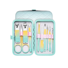 Load image into Gallery viewer, Manicure Set 10 pcs/set Nail Cutter Set Stainless Steel Nail Clippers Set With Folding Bag
