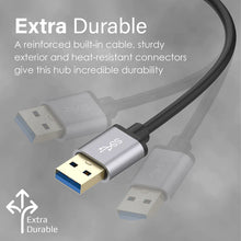 Load image into Gallery viewer, promate Aluminium Alloy Powered USB Hub • 7 USB 3.0 Ports • USB-C Adaptor • 5Gbps Transfer Rate • Data &amp; Charge
