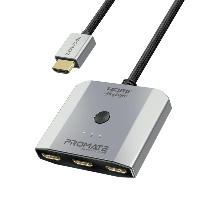 Promate 4k High Resolution 3-in-1 Hdmi Switch